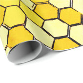 Honingraatpapier, met de term "overvulling" cadeaupapier (Rol Hoek)