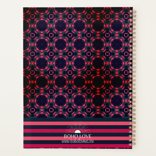 Honingraatpatroon  Aanbidding jouw naam toevoegen Planner (Achterkant)