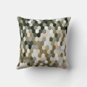 Honingraatpatroon in grijze en roze schaduwen kussen (Achterkant)