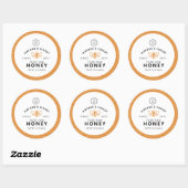 honingraatpatroon ronde pot Sticker label (Vel)