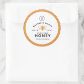 honingraatpatroon ronde pot Sticker label (Tas)