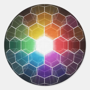 Honingraatspectrum Ronde Sticker