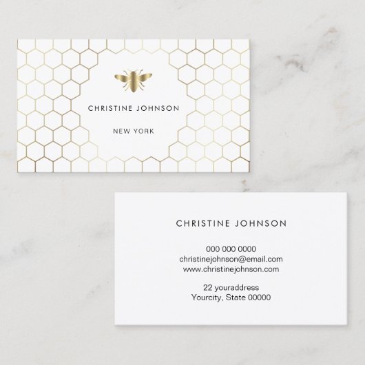 honingraatzeshoeken visitekaartje (Voorkant / Achterkant)