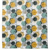 Honingraten. Abstract geometrisch patroon.1 Douchegordijn (Voorkant)