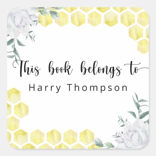 Honingraten - dit boek behoort tot vierkante sticker (Voorkant)