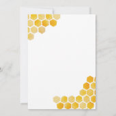 Honingraten en bruine honing teddybeer Baby shower Kaart (Achterkant)