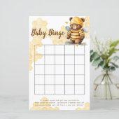 Honingraten en bruine honing teddybeer bingogame (Staand voorkant)