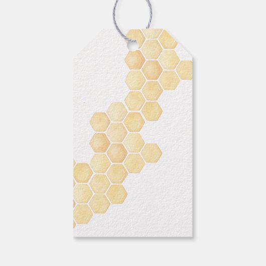 Honingraten en bruine honing teddybeer dank u cadeaulabel (Achterkant)