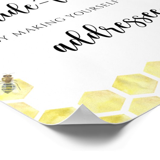 Honingraten - Help de drukke bruid Adres Poster (Hoek)