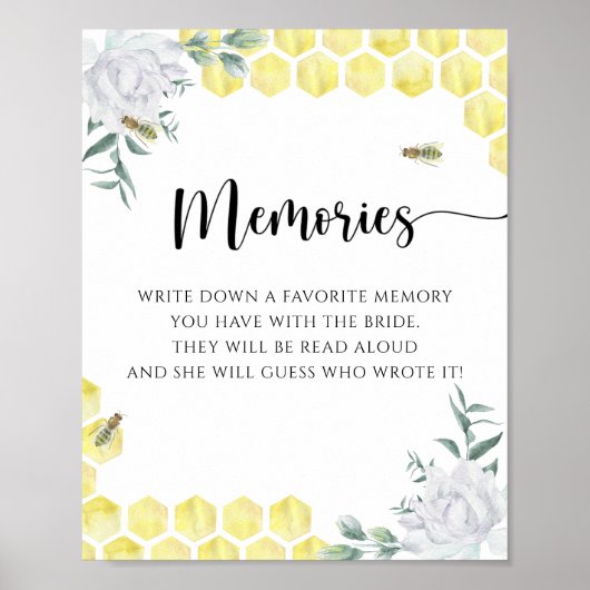 Honingraten - Herinneringen aan het bruidspaar pos Poster (Voorkant)