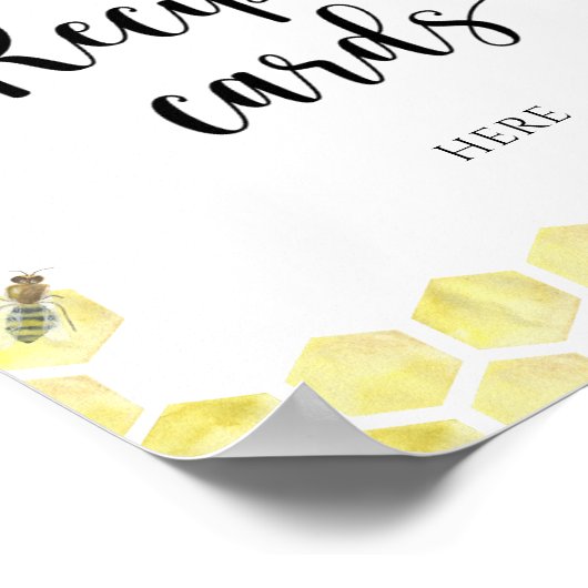 Honingraten - Uw receptkaart hier poster (Hoek)