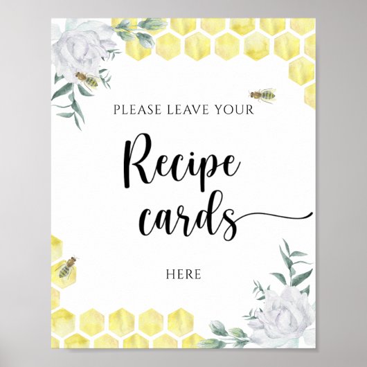 Honingraten - Uw receptkaart hier poster (Voorkant)