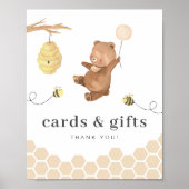 Honingse Beer eerste Kaarten van de bijentag Poster (Voorkant)