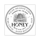 Honingstempel van de imker met  kep Apiary Rubberstempel (Afrduk)