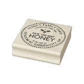 Honingstempel van de imker met kep Apiary Rubberstempel (Stempel)