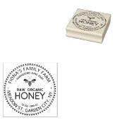 Honingstempel van de imker met kep Apiary Rubberstempel (Gestempeld)