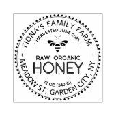 Honingstempel van de imker met kep Apiary Rubberstempel (Afrduk)