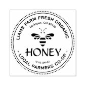 Honingstempel van de imker met Schattigee gestilee Rubberstempel (Afrduk)