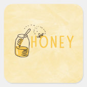 Honingsticker Vierkante Sticker (Voorkant)
