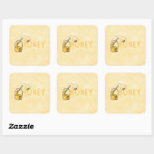 Honingsticker Vierkante Sticker (Vel)