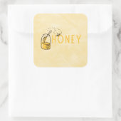 Honingsticker Vierkante Sticker (Tas)