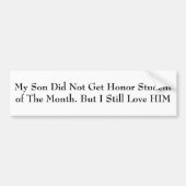 Honingstudent parody bumpersticker (Voorkant)