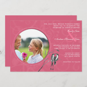  honingSuckle Hummingbird Wedding Invite Kaart