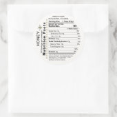 Honingsvoeding ronde label Apiaire benaming bijen (Tas)