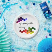 Honingthema met positieve woorden papieren bordje (Feest)