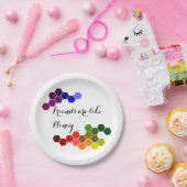 Honingthema met positieve woorden papieren bordje (Feest)