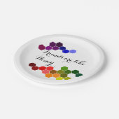 Honingthema met positieve woorden papieren bordje (Gekanteld)