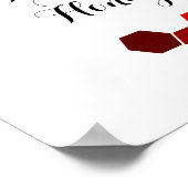 Honingthema met positieve woorden poster (Hoek)