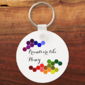 Honingthema met positieve woorden sleutelhanger (Voorkant)