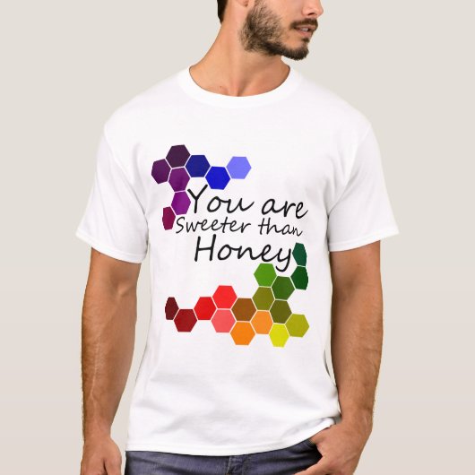 Honingthema met positieve woorden t-shirt (Voorkant)