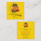 Honingverkoper - Bijenteler Vierkante Visitekaartje (Voorkant / Achterkant)