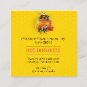 Honingverkoper - Bijenteler Vierkante Visitekaartje (Achterkant)