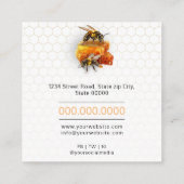 Honingverkoper - Bijenteler Vierkante Visitekaartje (Achterkant)