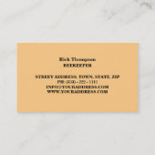 Honingverkoper/bijenteler — Winkel van suikerbiete Visitekaartje (Achterkant)