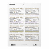 Honingvoeding Adresetiketten van kleine bijen Etiket (Full Sheet)