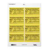 Honingvoeding — Feiten en bedrijfsinformatie Produ Etiket (Full Sheet)