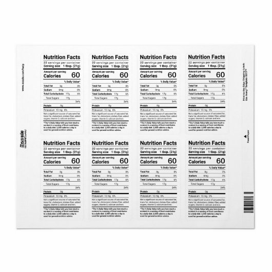 Honingvoeding Feiten Verzendlabel Wit (Full Sheet)