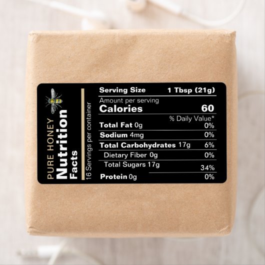 Honingvoeding: label zwarte gouden bijen (Insitu)