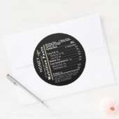 Honingvoeding — Rond label zwarte bijen (Envelop)