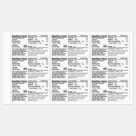 Honingvoeding Waterdicht etiket - Reeks 9 Labels (Vel)