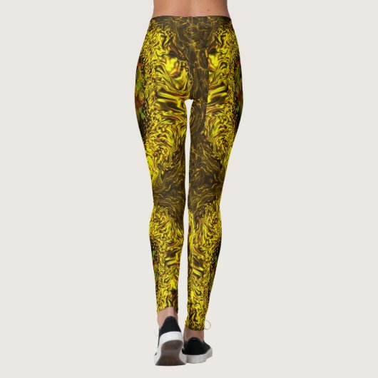 Honingwervelwind van abstract leggings (Achterkant)