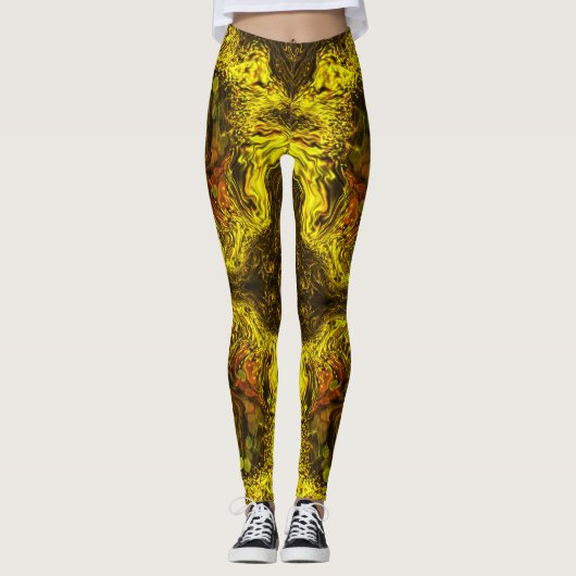 Honingwervelwind van abstract leggings (Voorkant)