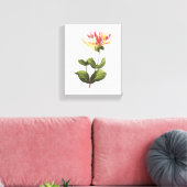 honingzucht (Lonicera sp.) van Redouté Canvas Afdruk (Insitu (Woonkamer))