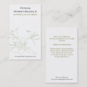 HONINGZUIGER WIT VISITEKAARTJE (Voorkant / Achterkant)