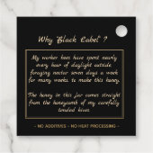 Honingzwart bier Etiket Label (Achterkant)