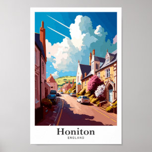 Honiton Engeland Art Vintage Travel Portrait Poster